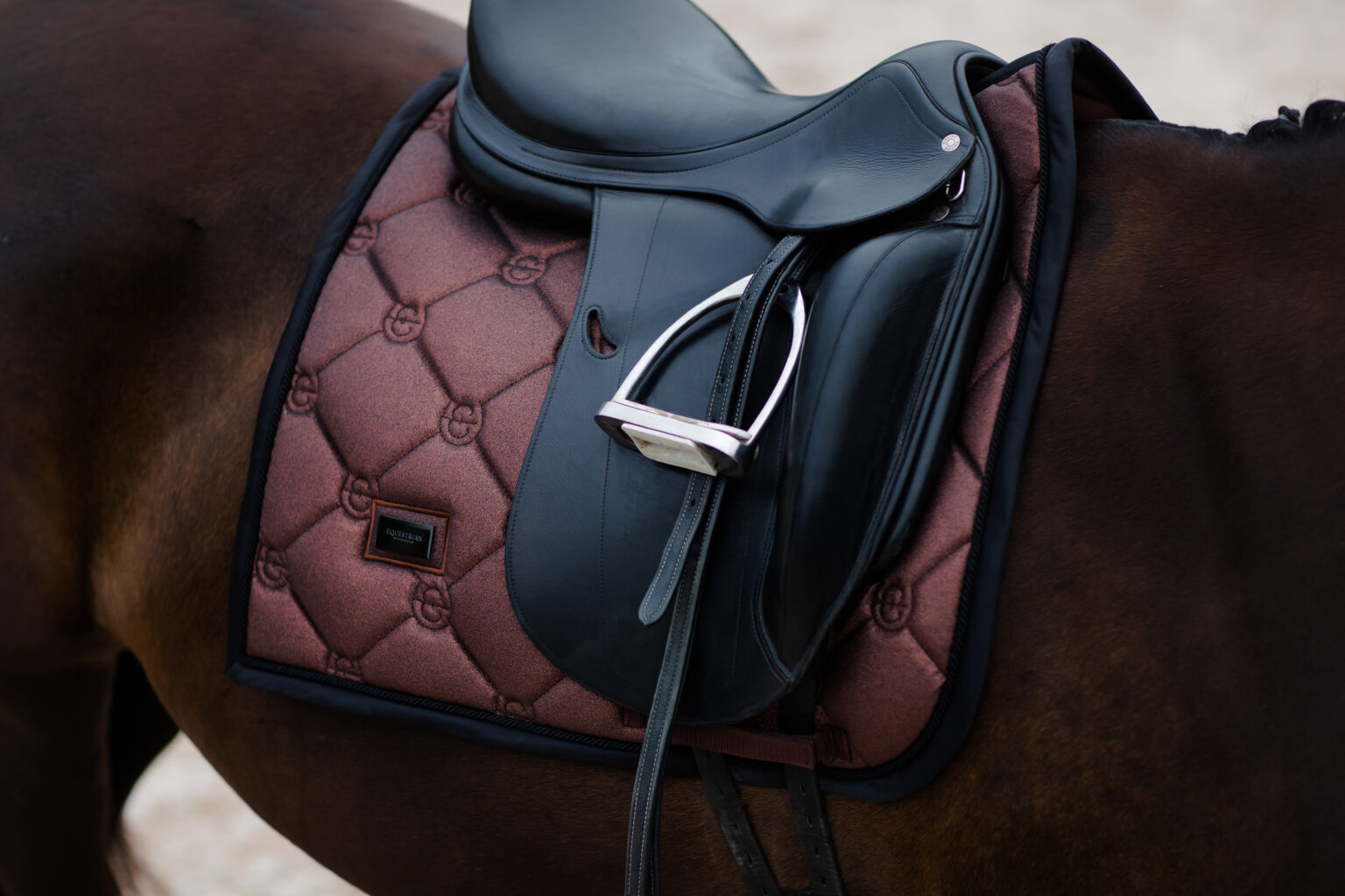 Equestrian Stockholm Dressage saddle pad Mahogany Glimmer - Spicehorse